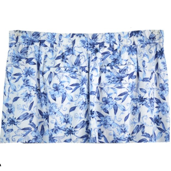 Christopher & Banks Capri Pant Size XL or XL Petite Blue Floral Pull On NWT - Picture 4 of 5